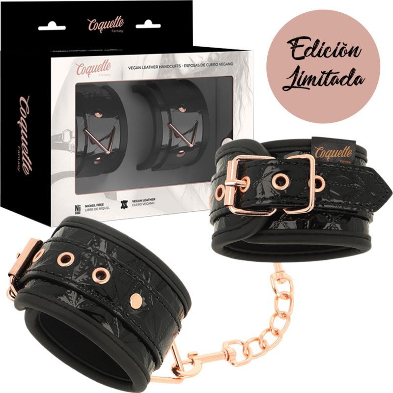 COQUETTE CHIC DESIRE - BLACK EDITION PREMIUM HANDCUFFS WITH NEOPRENE LINING - 8