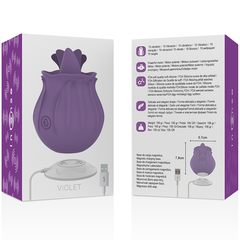 INTENSE - VIOLET CL TORIS STIMULATOR 10 VIBRATIONS LILAC - 3