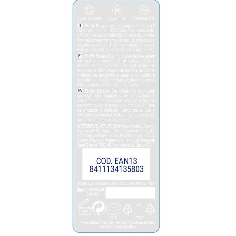 CONTROL - 2 IN 1 MASSAGE AND EXOTIC PLEASURE 200 ML