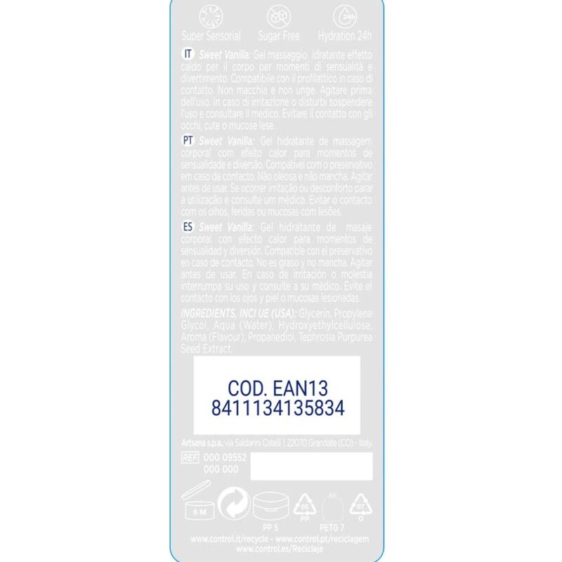 CONTROL - 2 IN 1 MASSAGE AND PLEASURE SWEETNESS OF MADAGASCAR 200 ML