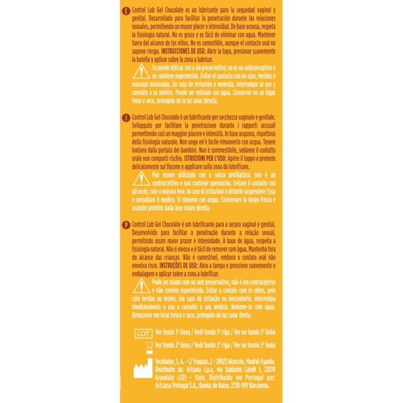 CONTROL - LUB GEL CHOCOLATE LUBRICANT 75 ML - 2
