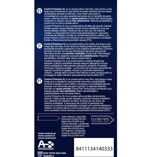CONTROL - PRESERVATIVI FINISSIMO XL 12 UNITÀ - Secretroomsexyshop
