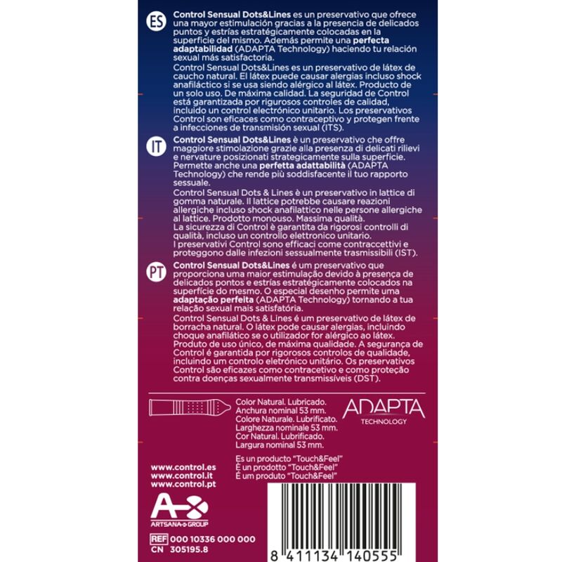 CONTROL - SENSUAL DOTS & LINES POINTS AND STRETCH MARKS 12 UNITS - 2