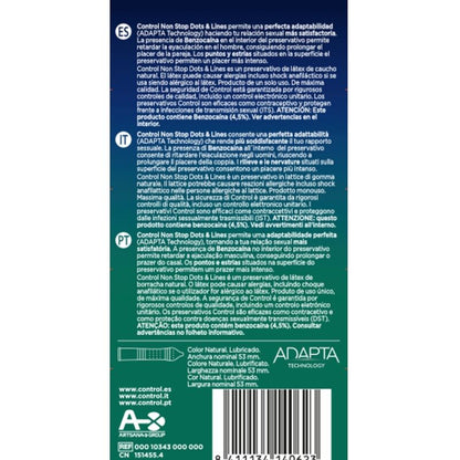 CONTROL - NONSTOP DOTS AND LINES CONDOMS 12 UNITS - 2