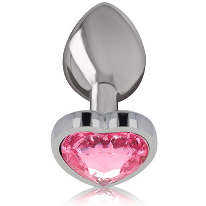 INTENSE - PINK HEART ALUMINUM METAL BUTT PLUG SIZE L