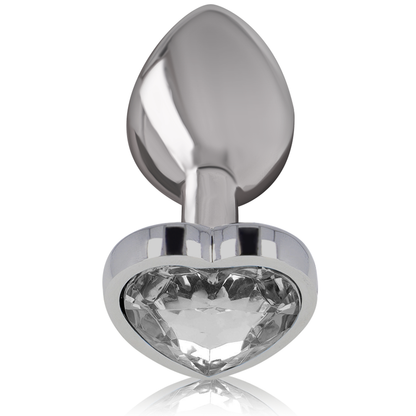 INTENSE - ALUMINUM METAL ANAL PLUG WHITE HEART SIZE M - 4