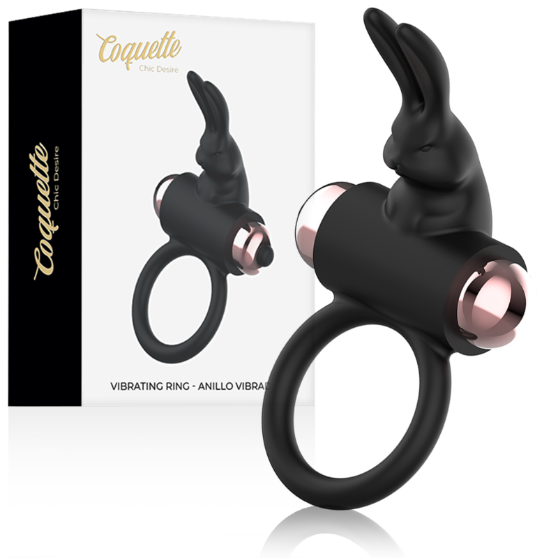 COQUETTE CHIC DESIRE - COCK RING WITH VIBRATOR BLACK/ GOLD - 2