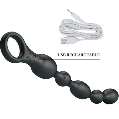 PRETTY LOVE - VAN ANAL BALLS 10 VIBRATIONS IN RECHARGEABLE SILICONE