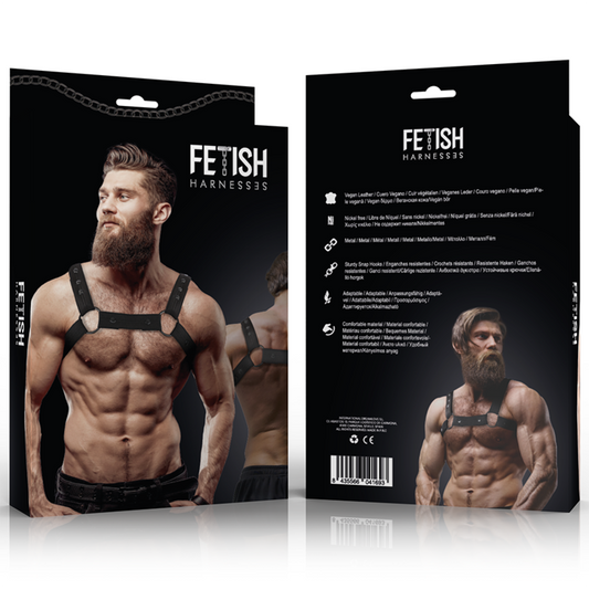 FETISH SUBMISSIVE ATTITUDE - ADJUSTABLE NEOPRENE CHEST SPORTS HARNESS FOR MEN - 1