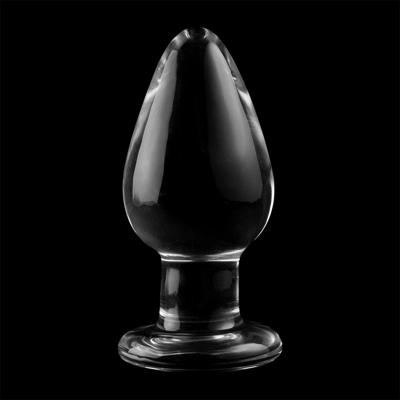 NEBULA SERIES BY IBIZA - BOROSILICATE GLASS ANAL PLUG MODEL 3 TRANSPARENT 11 CM -O- 5 CM