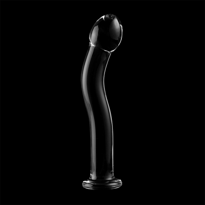 NEBULA SERIES BY IBIZA - MODEL 18 TRANSPARENT BOROSILICATE GLASS DILDO 18.5 CM -O- 3.5 CM