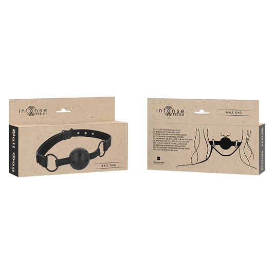 INTENSE - FETISH VEGAN LEATHER BALL GAG - 1