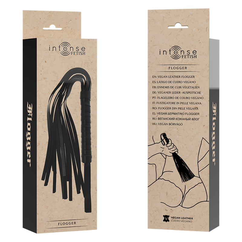INTENSE - FETISH VEGAN LEATHER FLOGGER - 4