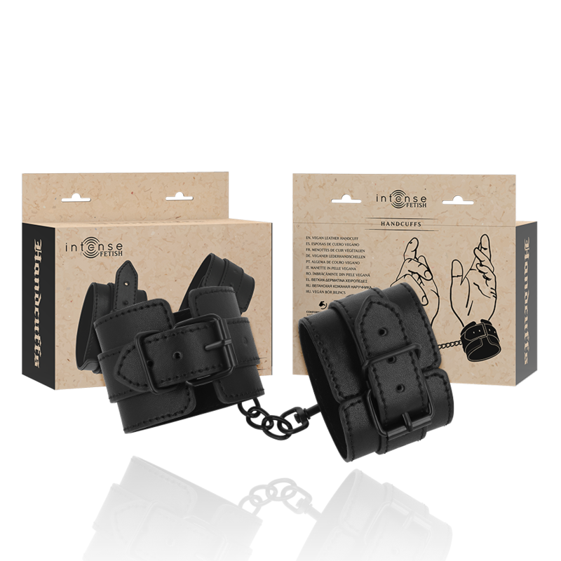 INTENSE - FETISH VEGAN LEATHER HANDCUFFS - 5