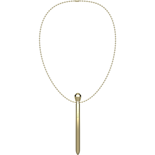 IBIZA - STIMOLATORE CLIT POCKET COLLANA CARICATORE USB 12 MODALIT DI VIBRAZIONE DORATO 12,2 X 1,5