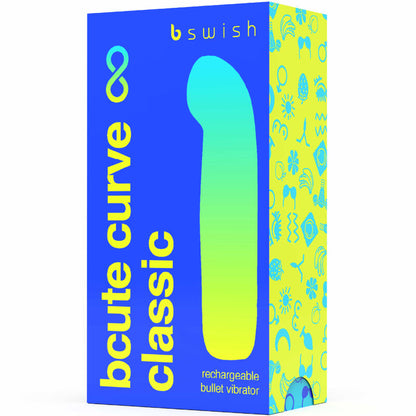 B SWISH - BCUTE CURVE INFINITE CLASSIC RECHARGEABLE VIBRATOR BLUE SILICONE - 5