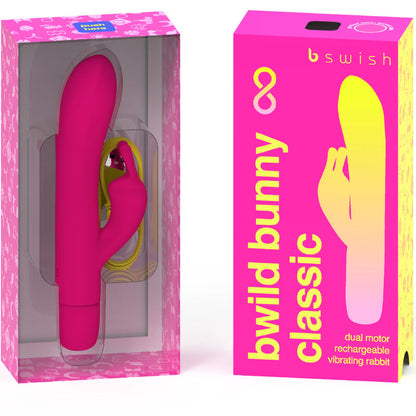 B SWISH - BWILD BUNNY INFINITE CLASSIC RECHARGEABLE VIBRATOR PINK SILICONE - 4