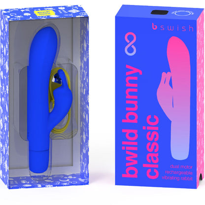B SWISH - BWILD BUNNY INFINITE CLASSIC RECHARGEABLE VIBRATOR BLUE SILICONE - 2
