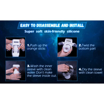 GAME CUP - THROTTLE VIBRATION MASTURBATOR WITH HEATING FUNCTION AND MOBILE STAND - BLACK