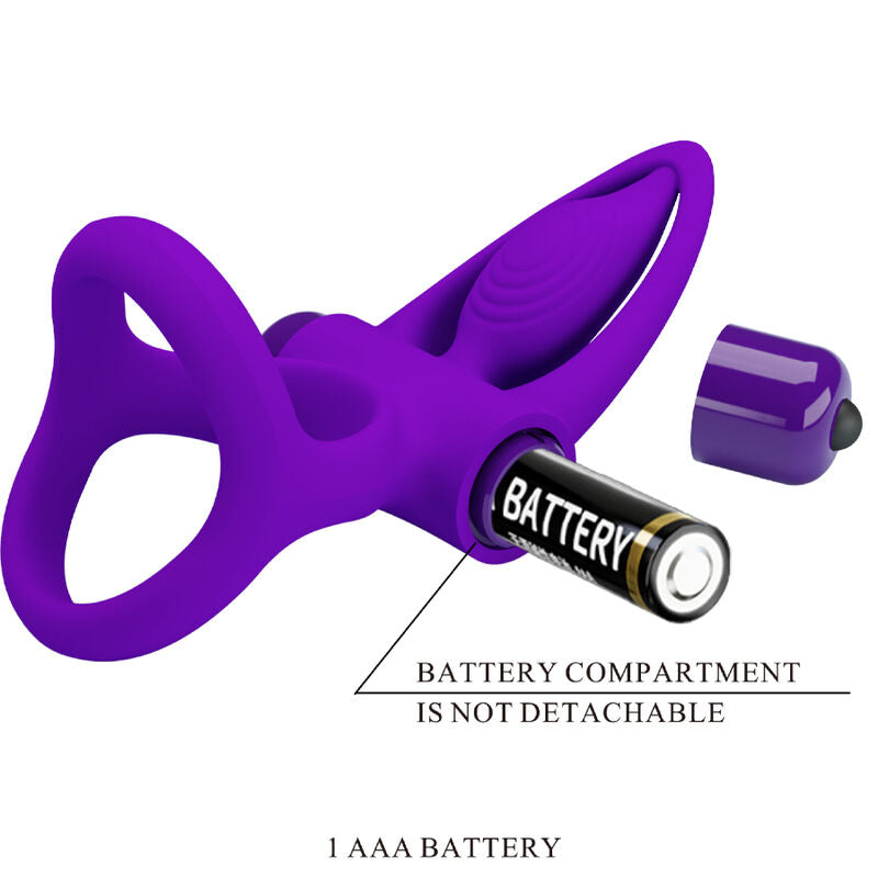 PRETTY LOVE - VIBRATOR RING 10 VIBRATIONS VIOLET SILICONE - 4