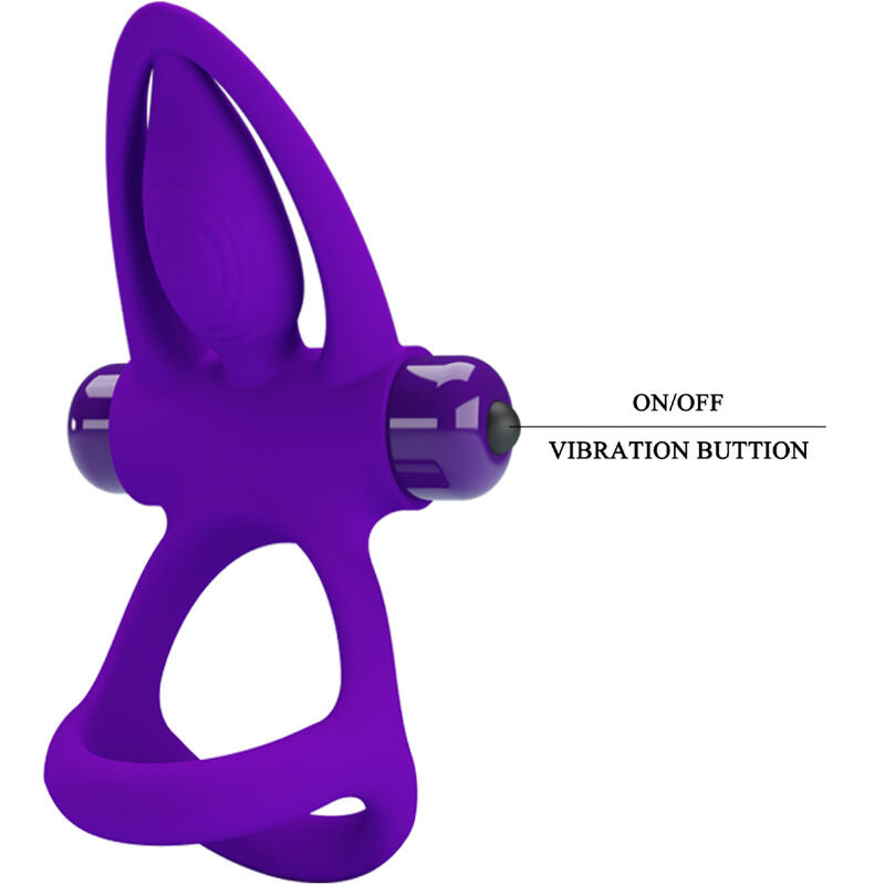 PRETTY LOVE - VIBRATING RING 10 VIBRATIONS IN VIOLET SILICONE