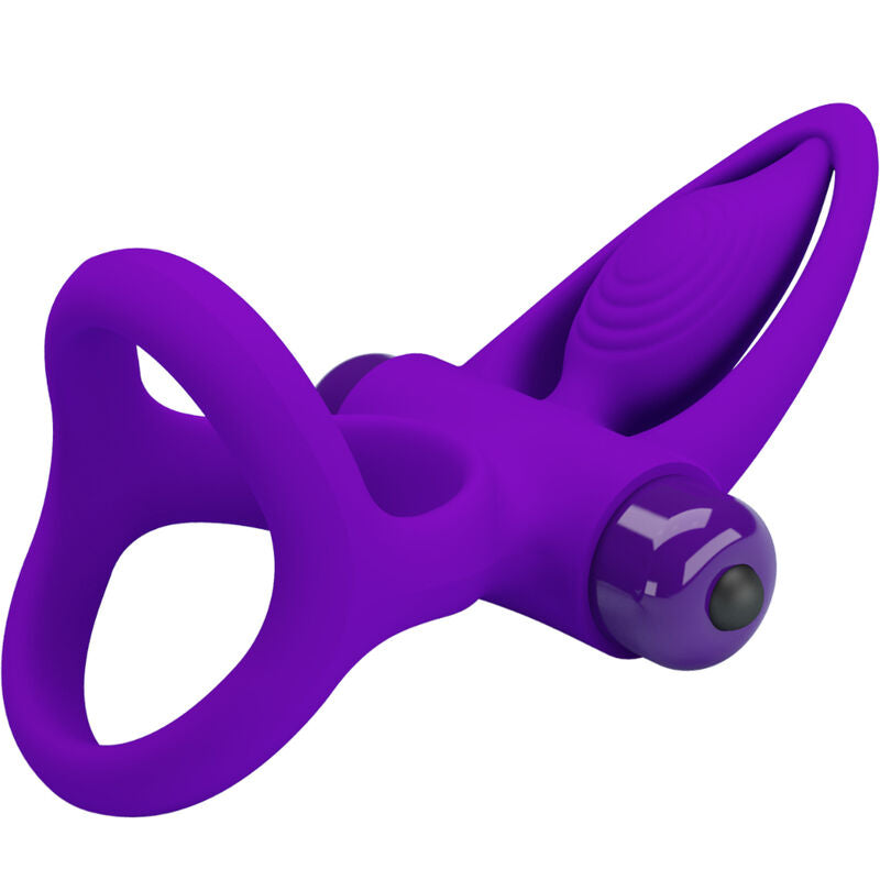 PRETTY LOVE - VIBRATOR RING 10 VIBRATIONS VIOLET SILICONE - 3