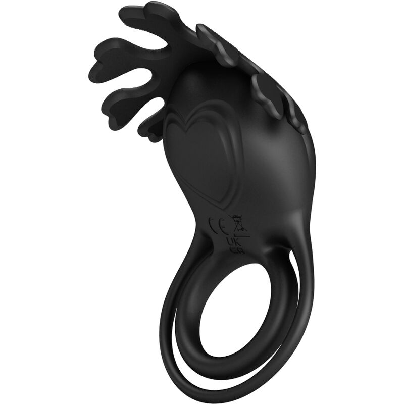 PRETTY LOVE - RUBEN VIBRATOR RING 7 VIBRATIONS BLACK SILICONE - 3