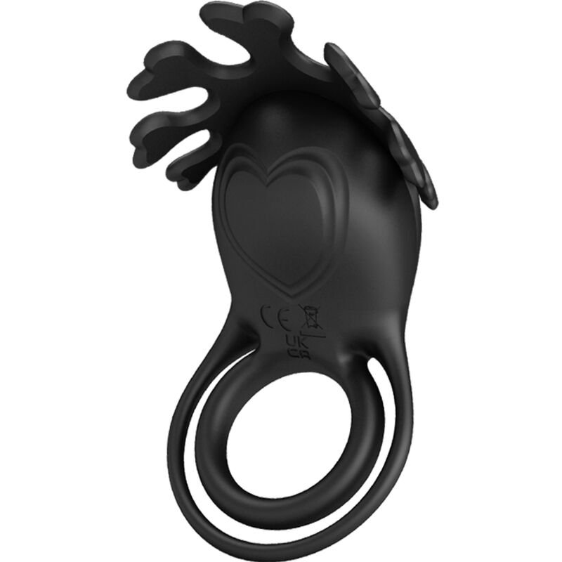 PRETTY LOVE - RUBEN VIBRATOR RING 7 VIBRATIONS BLACK SILICONE - 5