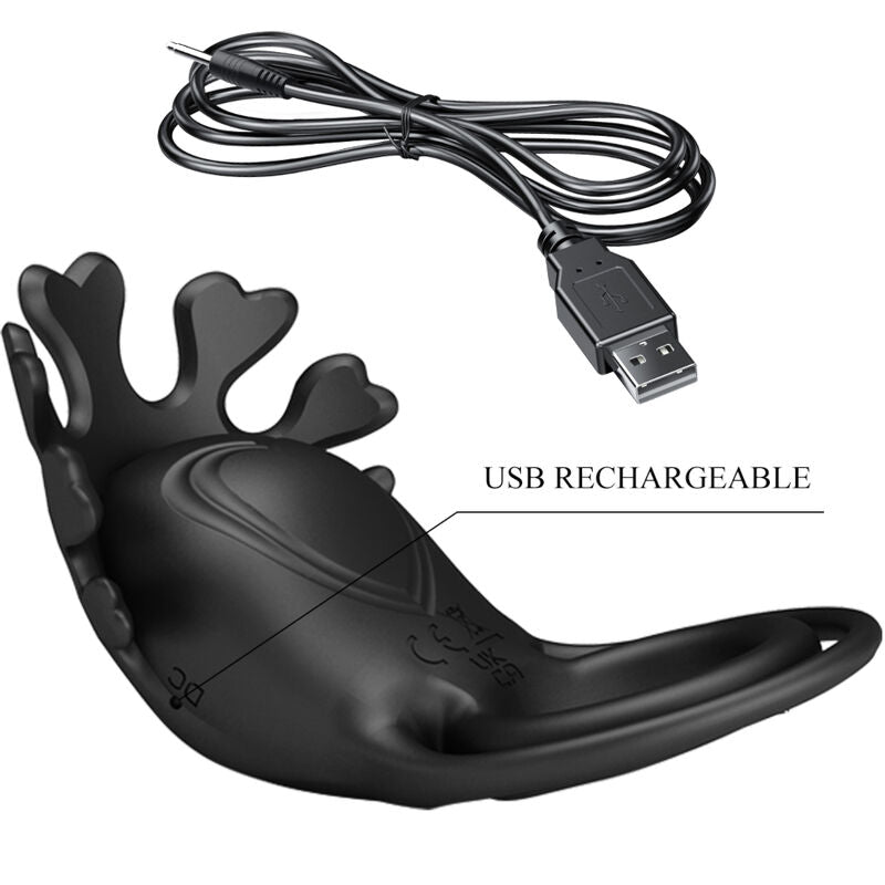PRETTY LOVE - RUBEN VIBRATOR RING 7 VIBRATIONS BLACK SILICONE - 6