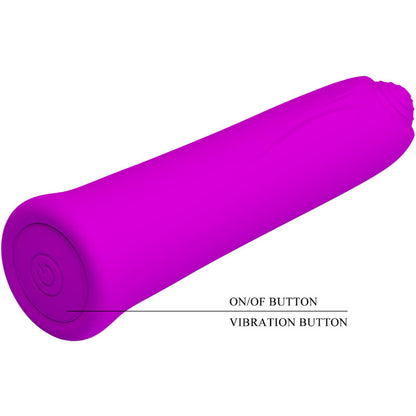 PRETTY LOVE - CURTIS MINI SUPER POWER VIBRATOR 12 VIOLET SILICONE VIBRATIONS - 3