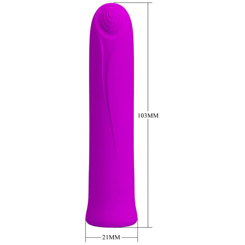 PRETTY LOVE - CURTIS MINI SUPER POWER VIBRATOR 12 VIOLET SILICONE VIBRATIONS - 4