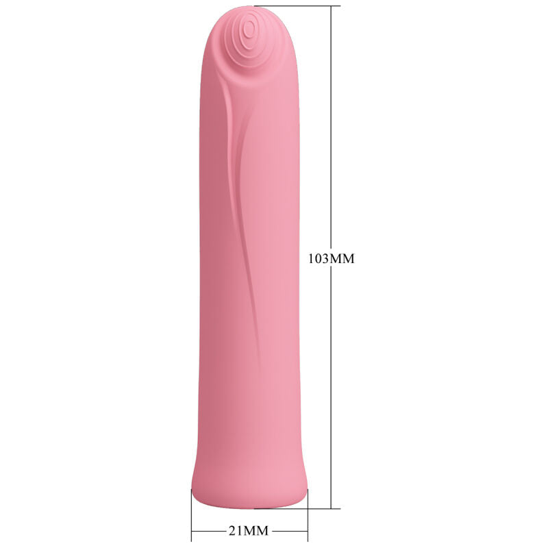 PRETTY LOVE - CURTIS MINI SUPER POWER VIBRATOR 12 PINK SILICONE VIBRATIONS - 6