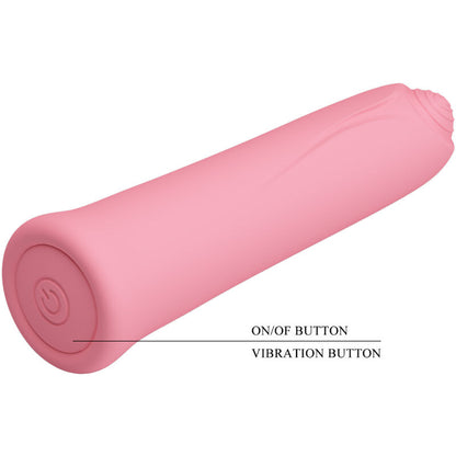 PRETTY LOVE - CURTIS MINI SUPER POWER VIBRATOR 12 PINK SILICONE VIBRATIONS - 1