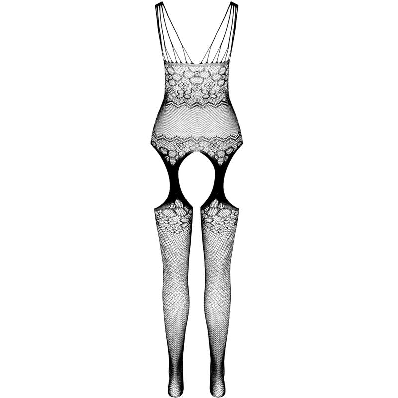 PASSION - ECO COLLECTION BODYSTOCKING ECO BS004 RED - BLACK - 9