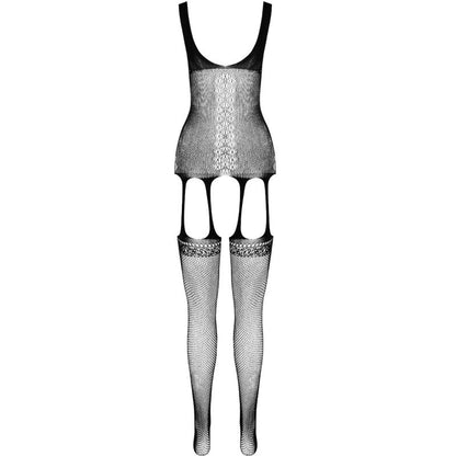 PASSION - ECO COLLECTION BODYSTOCKING ECO BS007 RED - BLACK - 5