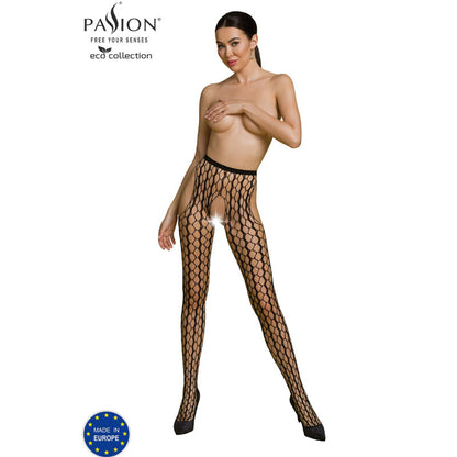 PASSION - ECO COLLECTION BODYSTOCKING ECO S007 BLACK - BLACK - 15