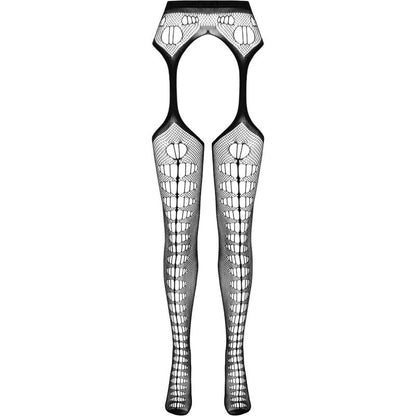 PASSION - ECO COLLECTION BODYSTOCKING ECO S008 BLACK - WHITE - 14