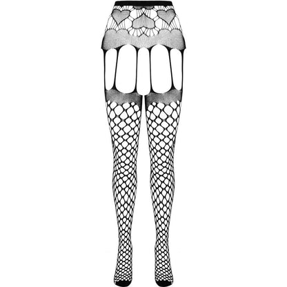 PASSION - ECO COLLECTION BODYSTOCKING ECO S009 BLACK - RED - 9