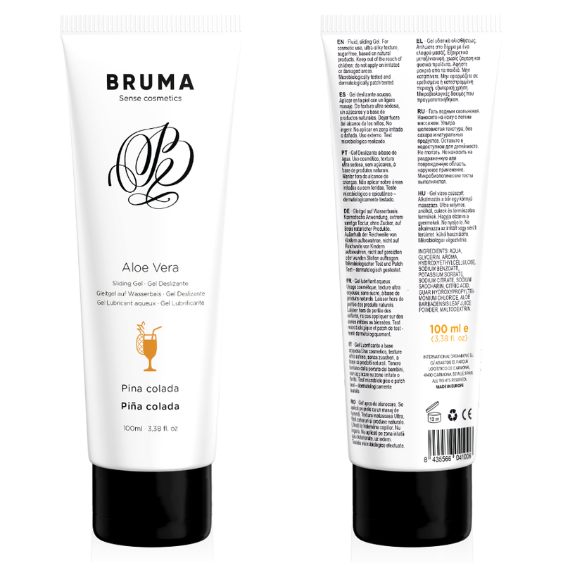 BRUMA - DESLIZING GEL WITH ALOE VERA PIÑA COLADA TASTE 100 ML