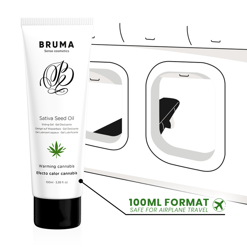 BRUMA - DESLIZING GEL WITH ACEITE DE SEMILLA EFFECT HEAT TASTE CANNABIS 100 ML