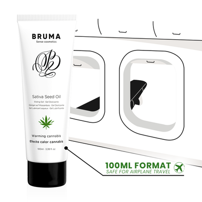 BRUMA - DESLIZING GEL WITH ACEITE DE SEMILLA EFFECT HEAT TASTE CANNABIS 100 ML