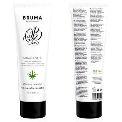 BRUMA - DESLIZING GEL WITH ACEITE DE SEMILLA EFFECT HEAT TASTE CANNABIS 100 ML