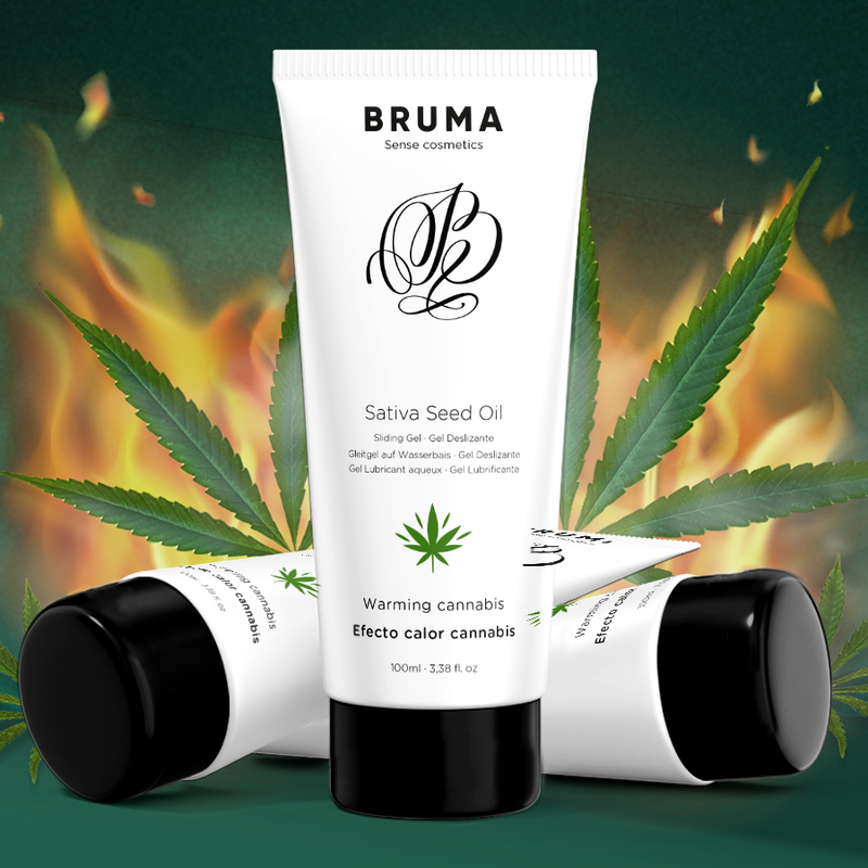BRUMA - DESLIZING GEL WITH ACEITE DE SEMILLA EFFECT HEAT TASTE CANNABIS 100 ML