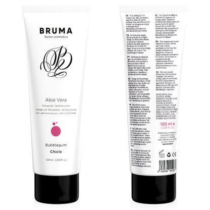 BRUMA - DESLIZING GEL WITH ALOE VERA SABOR A CHICLE 100 ML