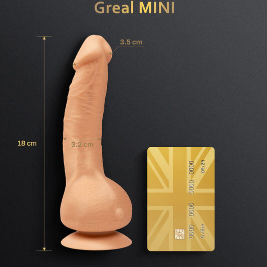 G-VIBE - GREAL MINI VIBRATOR DILDO NATURAL SILICONE - 1