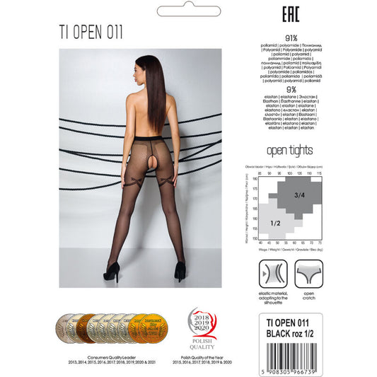 PASSION - TIOPEN 011 BLACK TIGHTS 3/4 20 DEN - 1