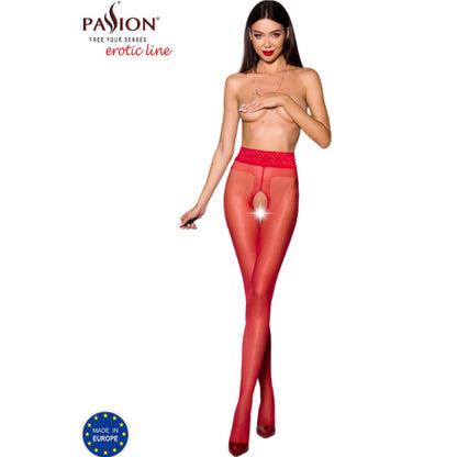 PASSION - TIOPEN 001 RED TIGHTS 3/4 20 DEN - 1/2 / RED - 7