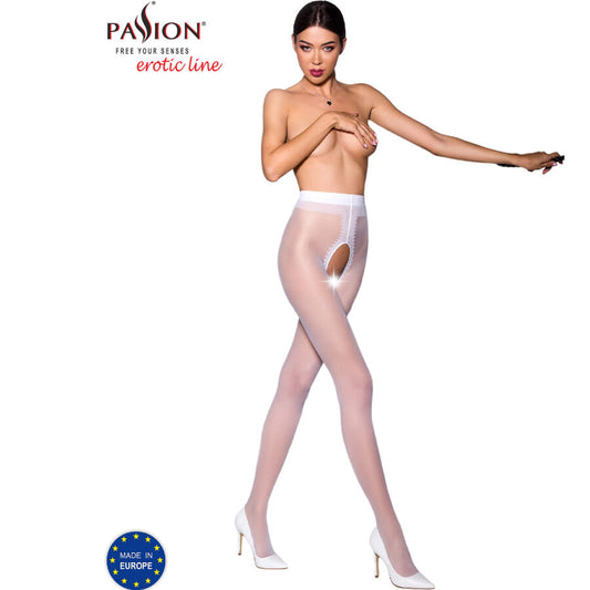 PASSION - TIOPEN 007 BLACK TIGHTS 1/2 20 DEN - 1/2 / WHITE - 1