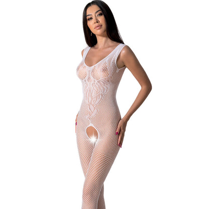 PASSION - BS098 WHITE BODYSTOCKING ONE SIZE - WHITE - 19
