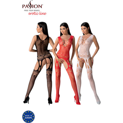 PASSION - BS099 WHITE BODYSTOCKING ONE SIZE - 3
